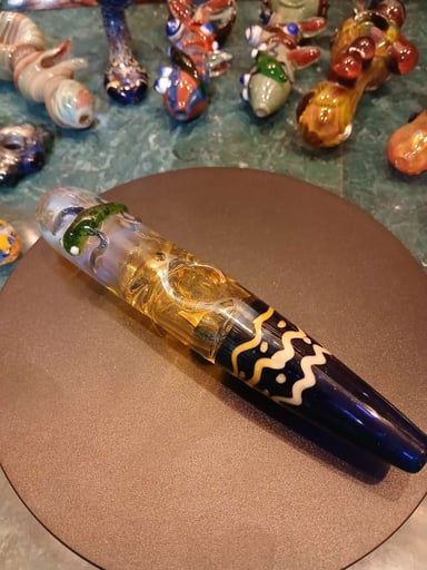 Preview pic of Gold Fumed Steam Roller Heady Glass