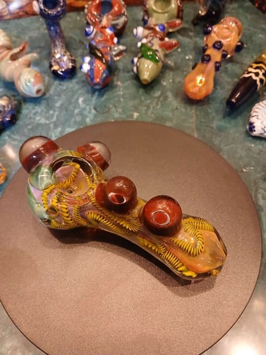 Preview pic of Large Heavy Marbles Heady Glass Browns