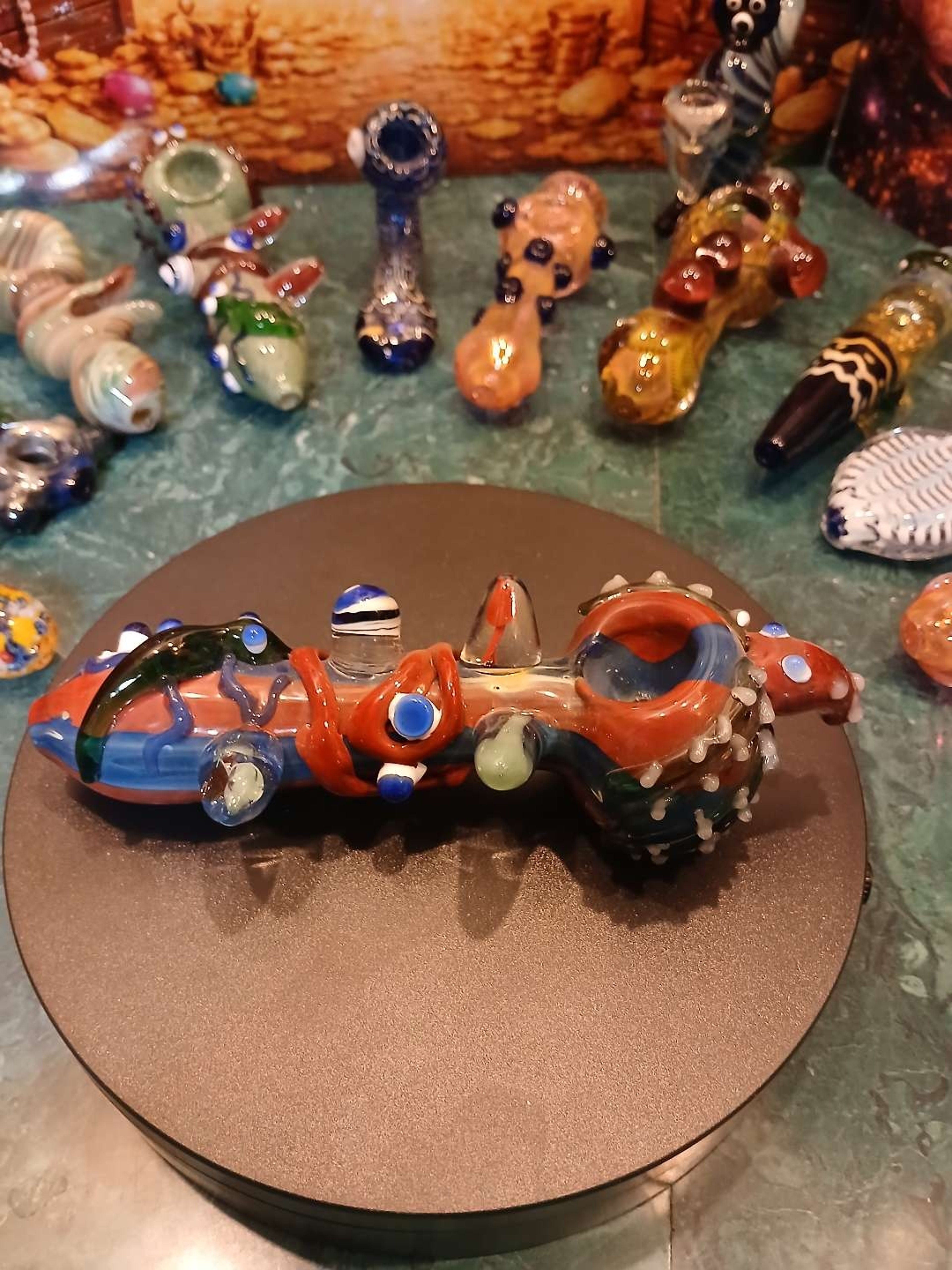 Sea Friends Heady Glass Reds Blues image 0