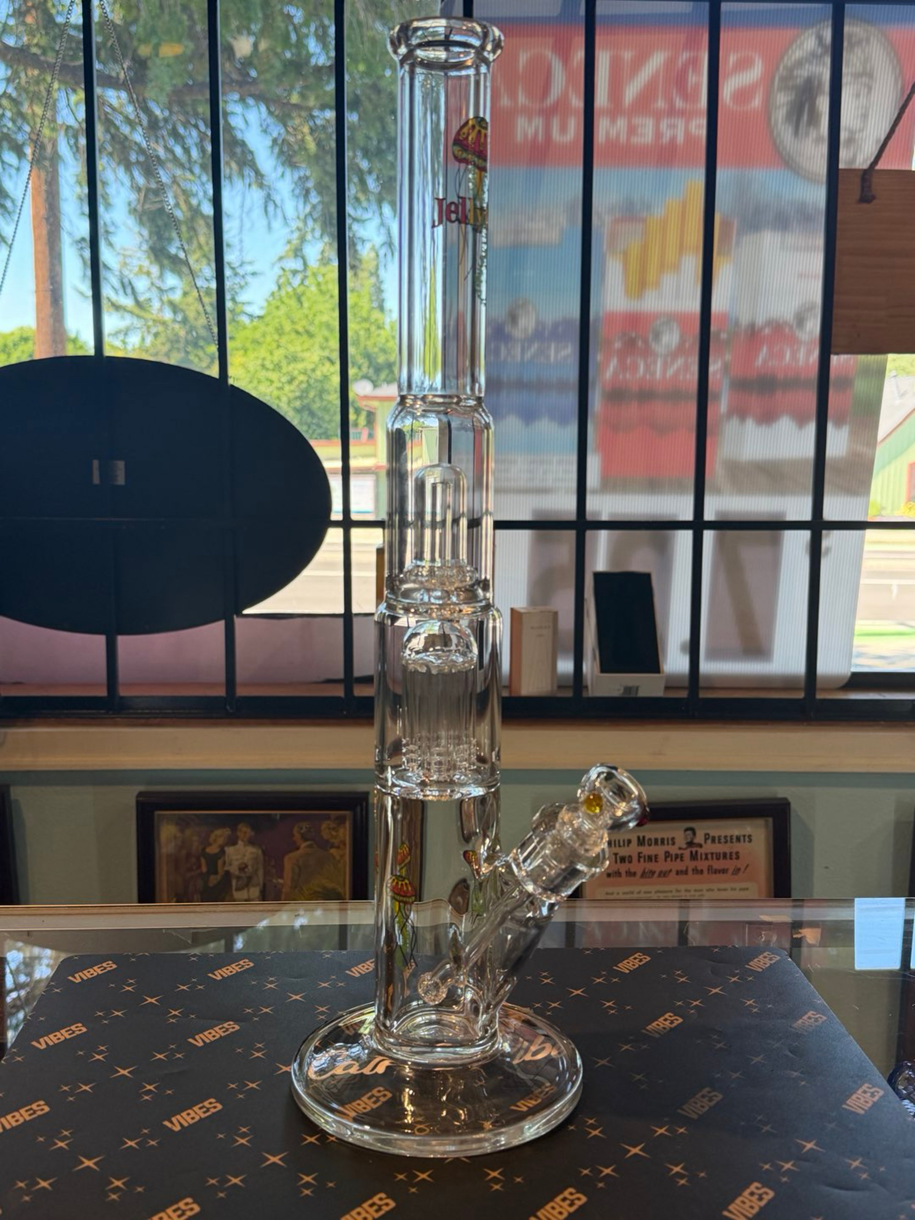 Preview pic of Jellyfish Glass Triple Chamber Straight Tube