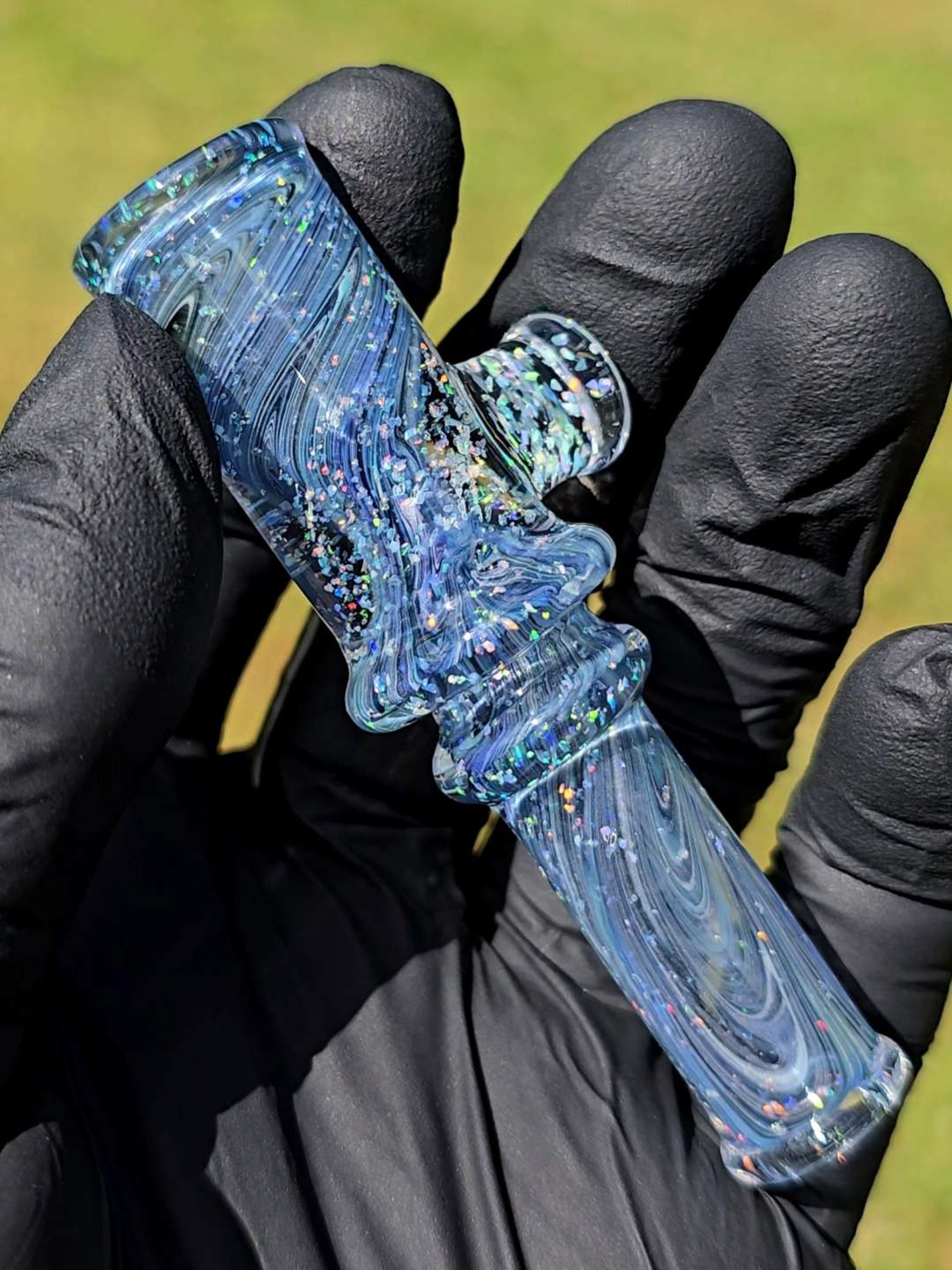 Preview pic of Crushed Opal Suminagashi Chillum