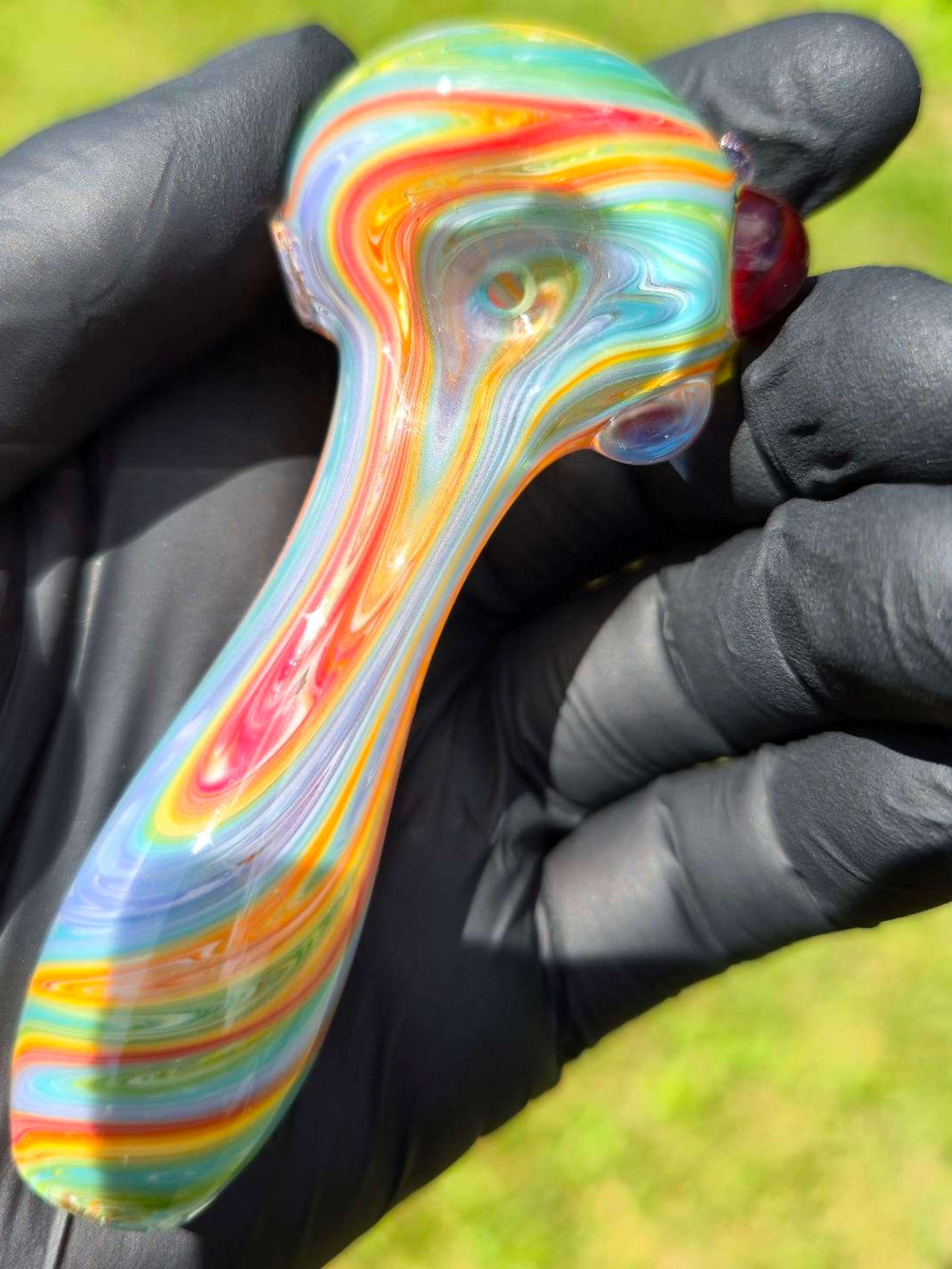 Rainbow Suminagashi Spoon image 0