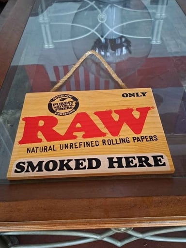 Preview pic of Wooden RAW Sign