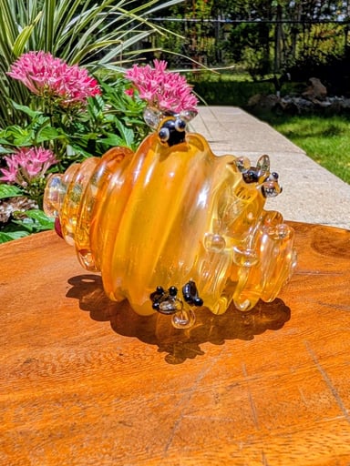 Preview pic of Apollo Glass Functional Hanging Beehive Glass Ornament Suncatcher