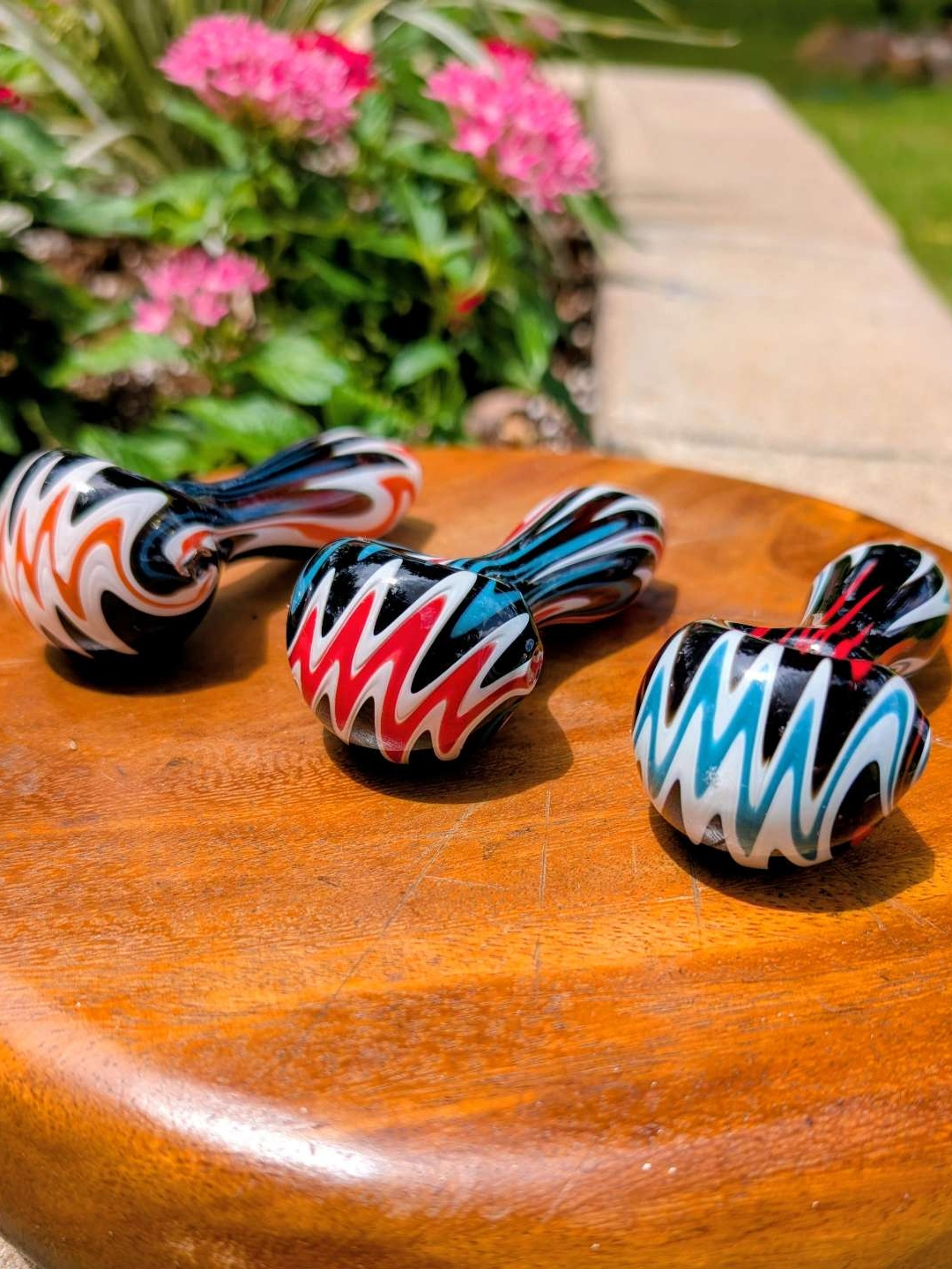 Preview pic of Piece Linework Spoon Pipe Bundle (Wig-Wag & Vortex) - Brand New / Mint