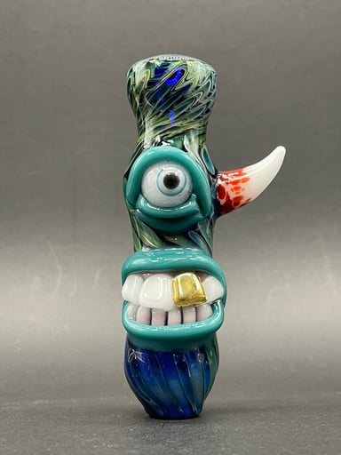 Preview pic of Gold fumed cyclops chillum