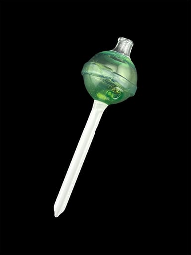 Preview pic of Brand New Emperial Yum Fumed Green Lolipop Bubble Cap hollow w/dabber