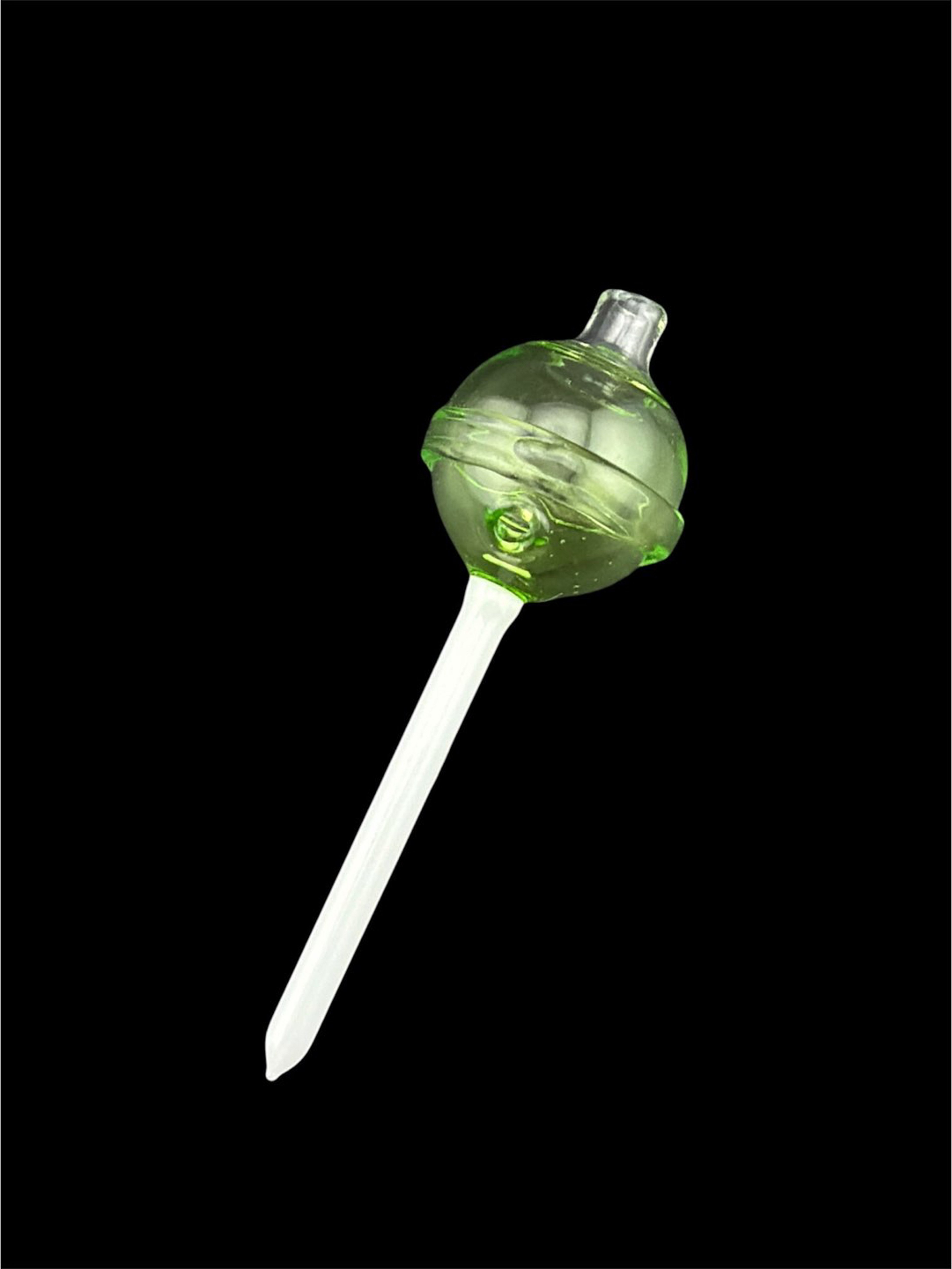 Brand New Emperial Yum Light Green Lolipop Bubble Cap hollow w/dabber image 0