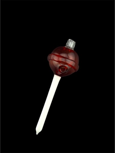 Preview pic of Brand New Emperial Yum Red Lolipop Bubble Cap hollow w/dabber