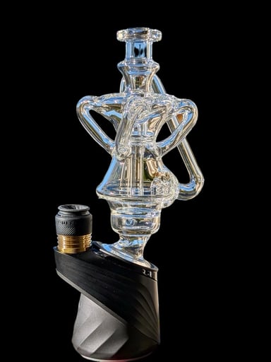 Preview pic of PSG Glass AKA Kosher Glass Clear XL QuadCycler Puffco Peak Top