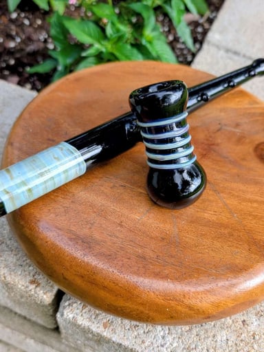 Preview pic of The Catch of the Day: Hand-Blown Borosilicate Fishing Pole Hammer Pipe