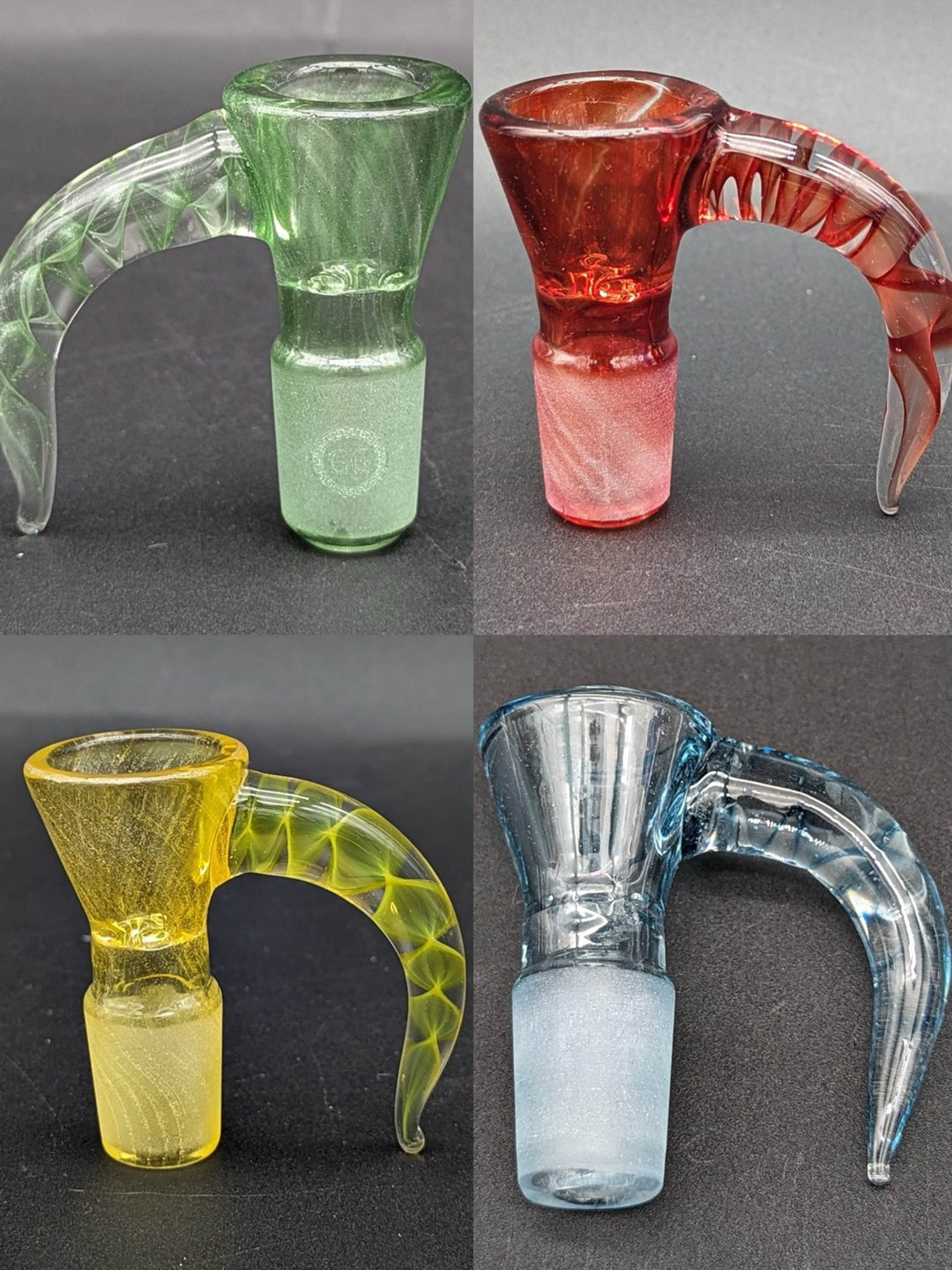 Preview pic of FULLY WORKED GREEK GLASS 18MM 4 HOLE SLIDE