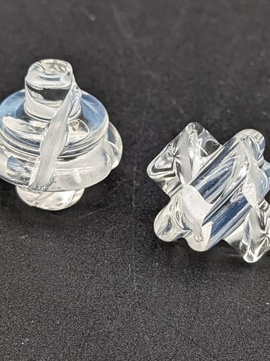 Preview pic of GREEK GLASS SLITTED SPINNER CAP