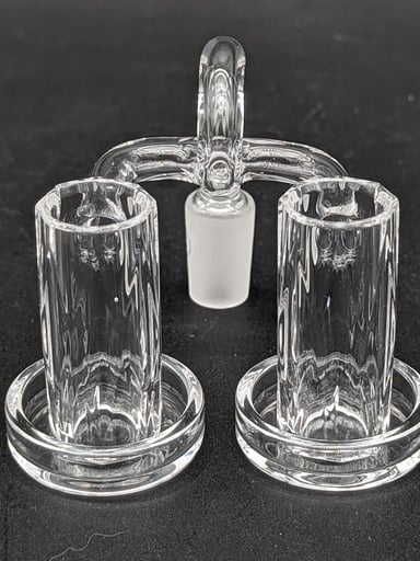 Preview pic of GREEK GLASS DOUBLE FACETED CHARMER 14MM
