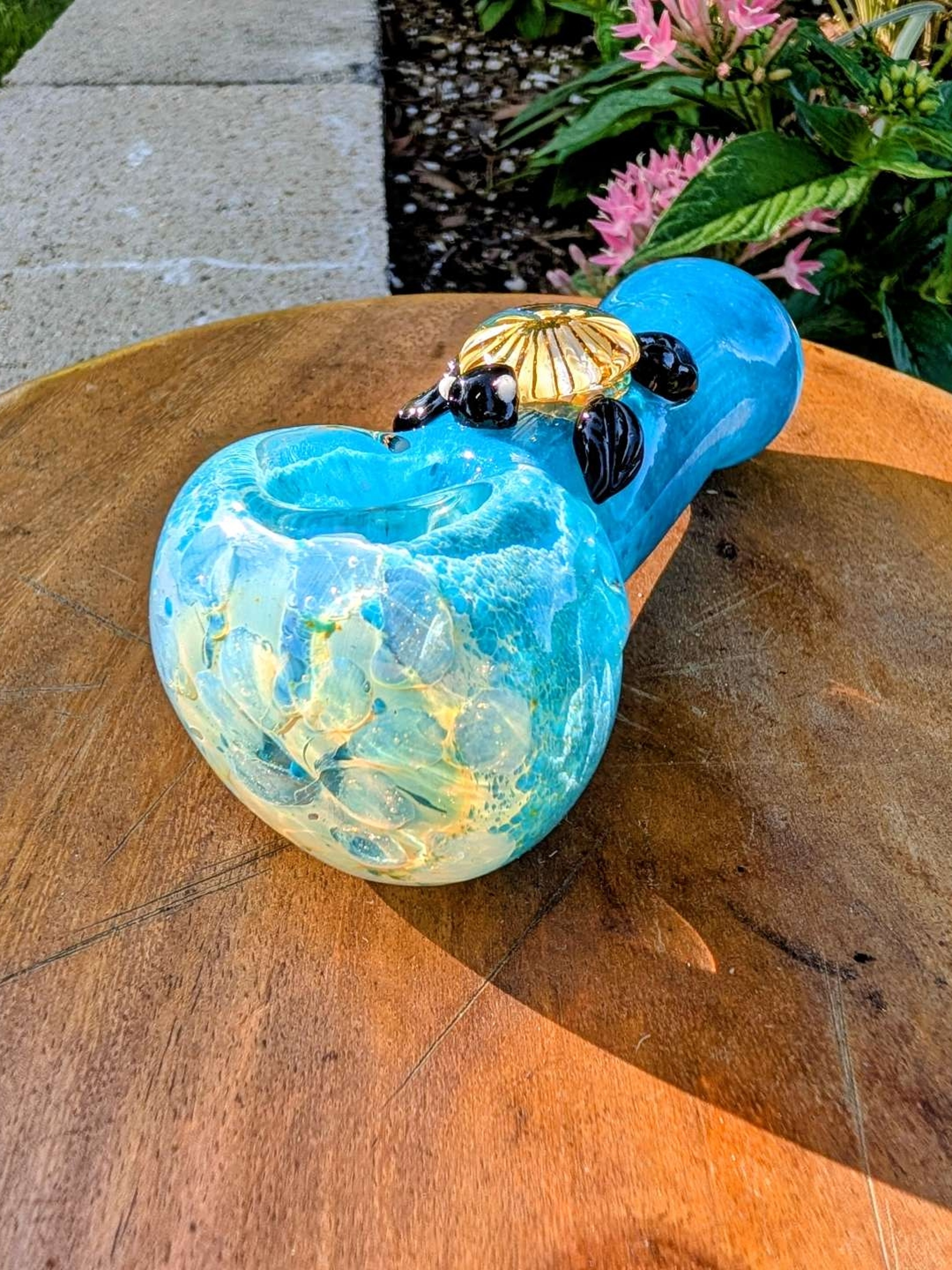 Small Borosilicate Turtle Spoon Pipe image 0