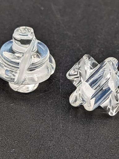 Preview pic of GREEK GLASS SLITTED SPINNER CAP