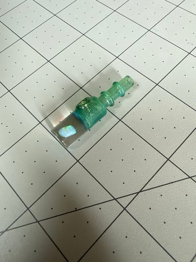Preview pic of New IRIDESCENT GLASS OPAL PUFFCO PEAK PRO 3DXL JOYSTICK CAP titan green