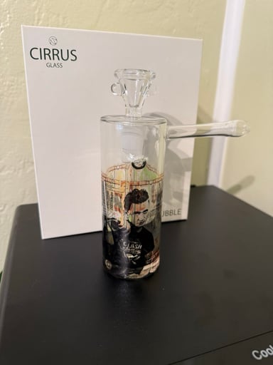 Preview pic of Johnny Cash glass bubbler
