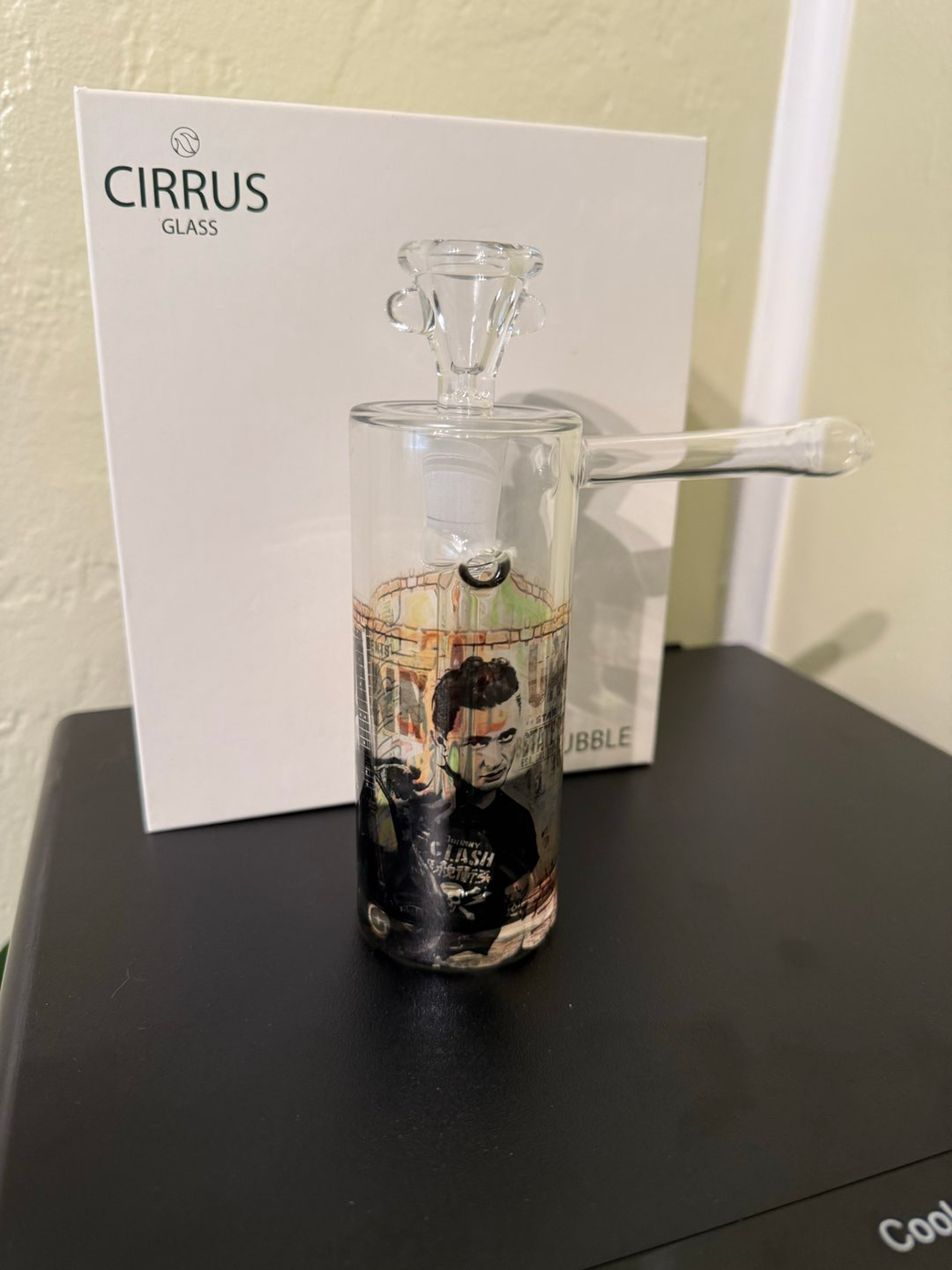 Preview pic of Johnny Cash glass bubbler