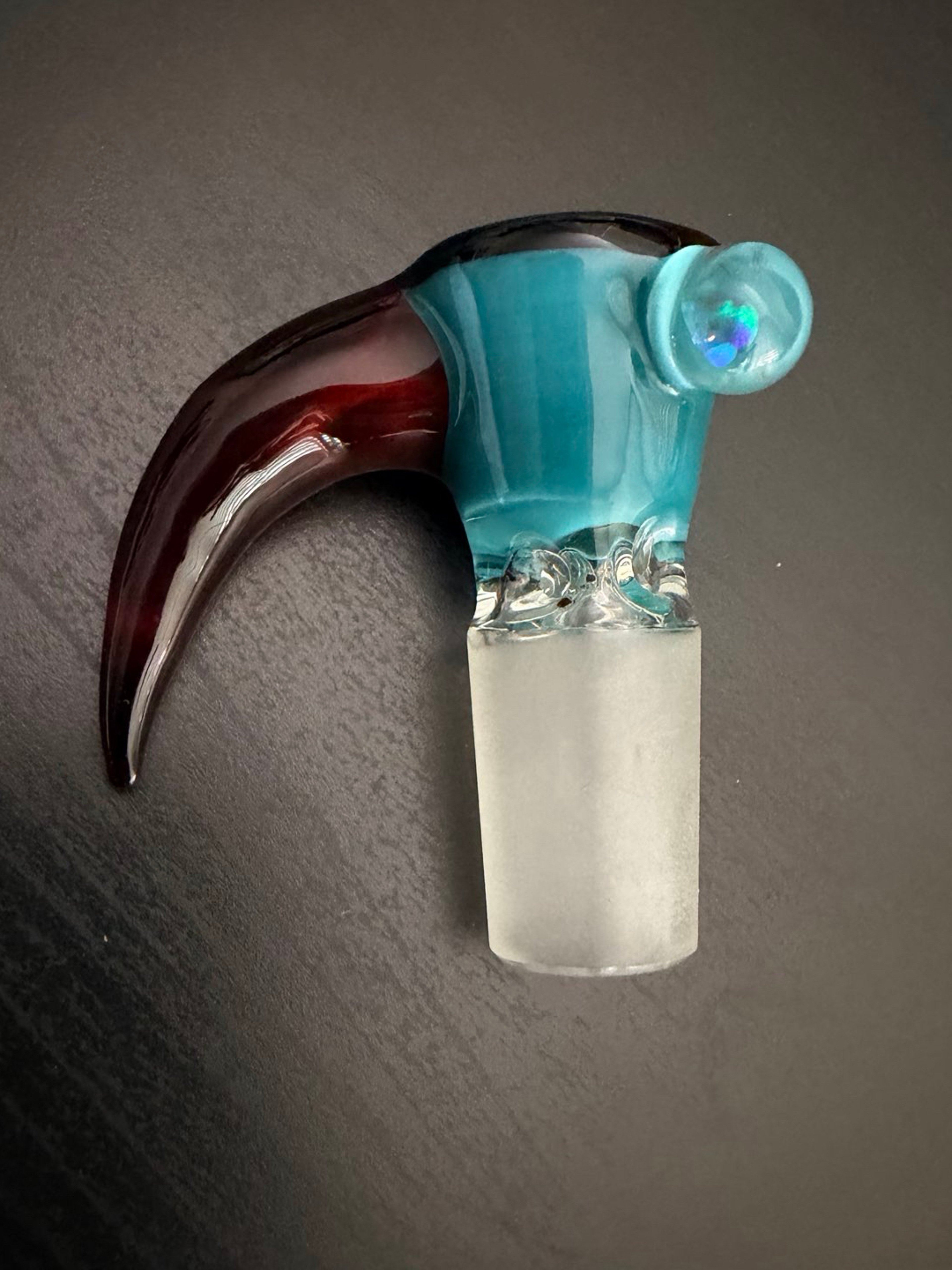 Preview pic of Handmade Glass Bowl Slide w/ Opal Marble