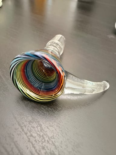 Preview pic of Handmade Funnel Shaped Rainbow Bowl / Slide