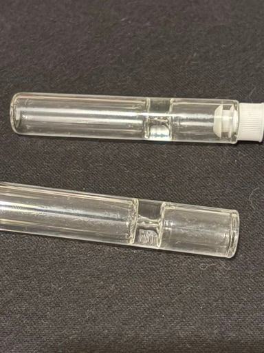 Preview pic of 2 pcs clear glass Chillum / one hitter 3.5 inches long