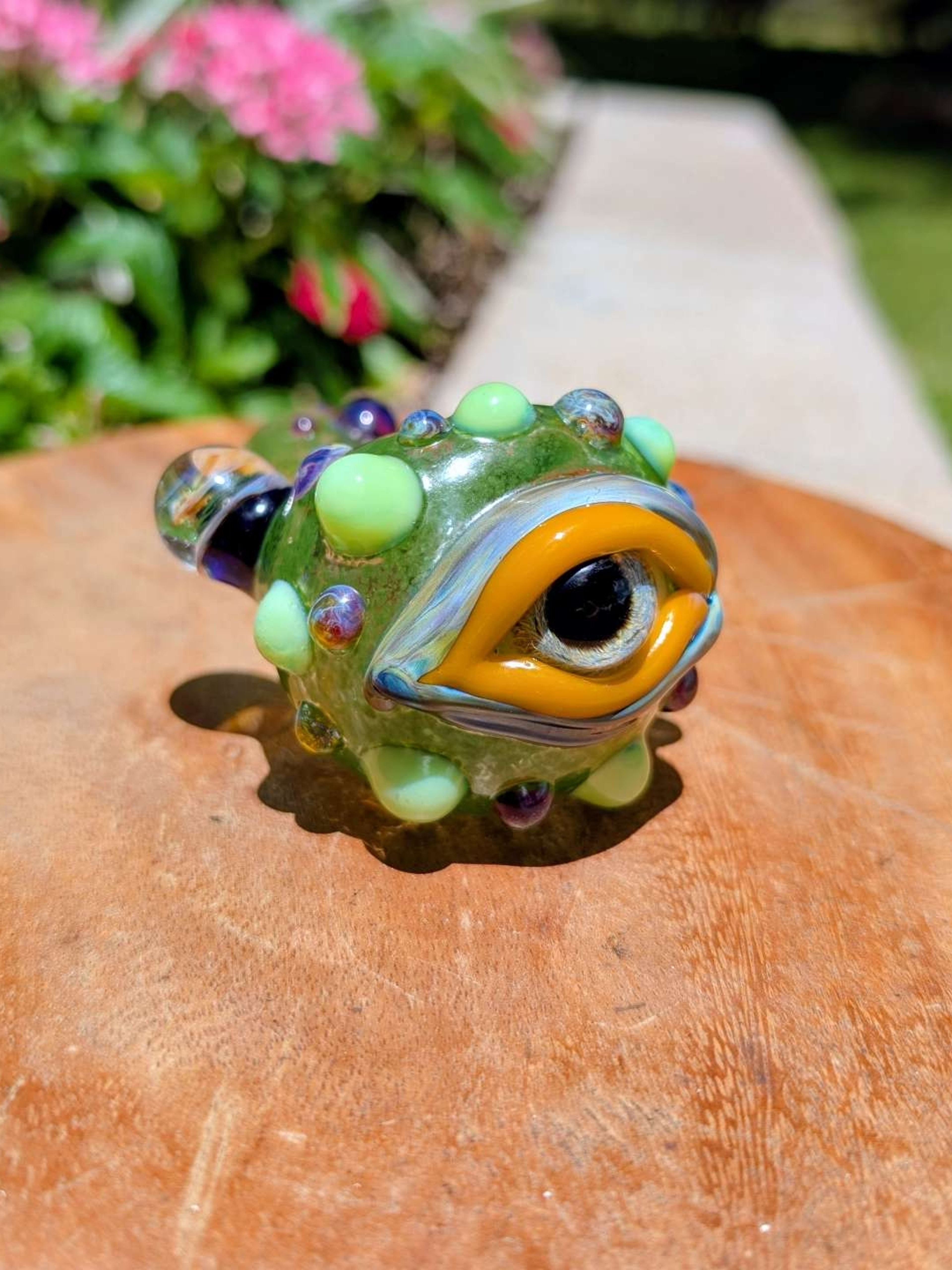 Heady Glass Cyclops Monster Hand Pipe- Horrified Glass image 0