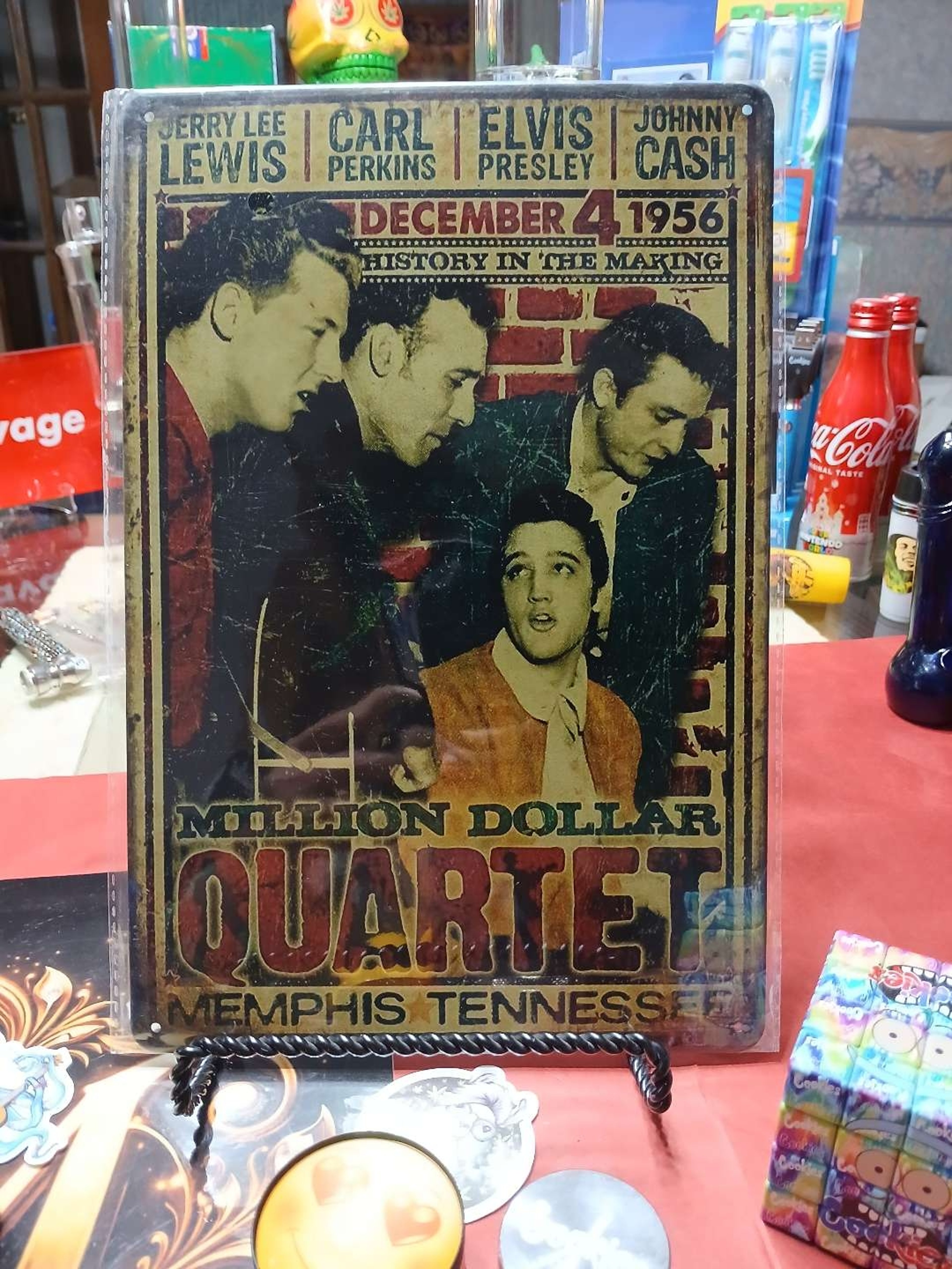 Preview pic of Decorative Stoner  Image Tin 8x12 Million Dollar Quartet