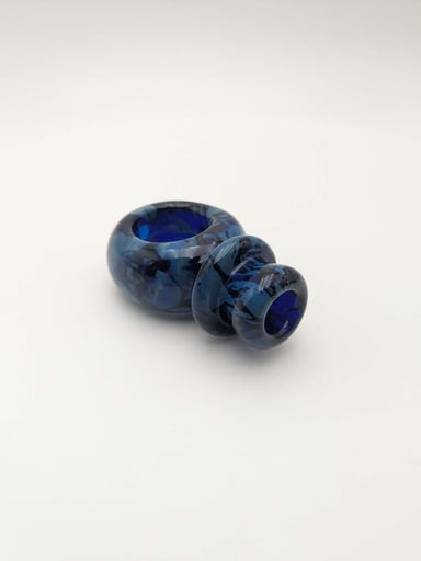 Preview pic of Bob Badtram First Custom Top Hat Skull Print 1/1 Ring/Pendant Pipe (Unused and Signed)