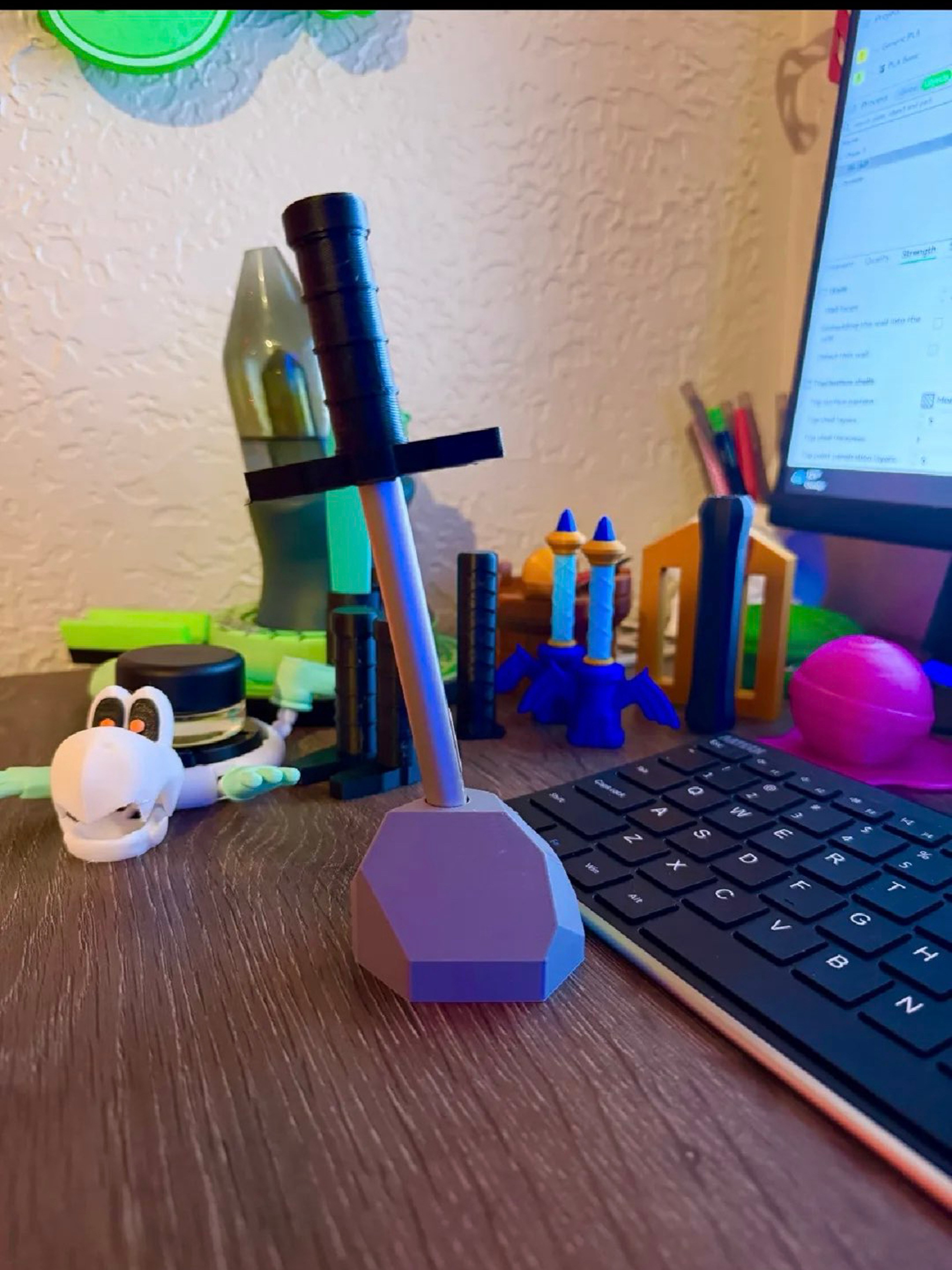 Preview pic of sword and stone puffco hot knife stand .