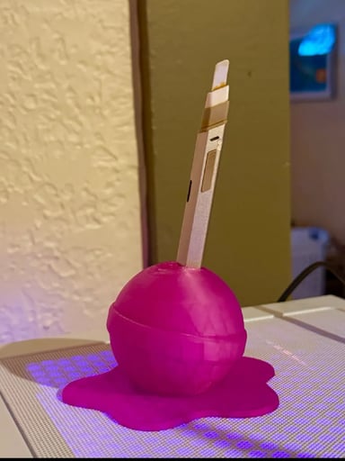 Preview pic of 3d printed melted lollipop puffco hot knife stand