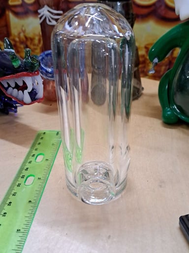 Preview pic of Hollowed out Large Bullet Shaped Steam Roller Thick Heavy Glass