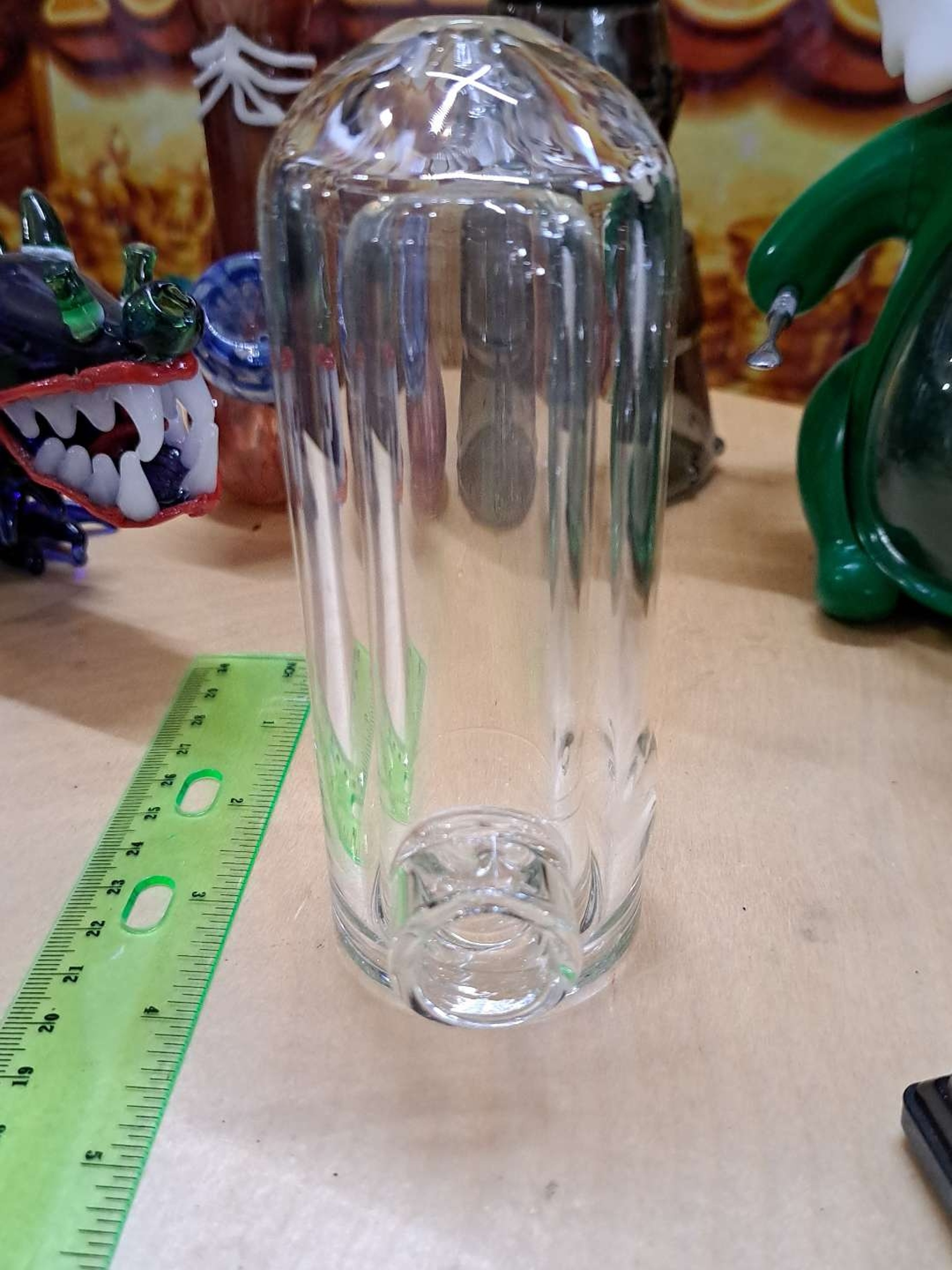 Preview pic of Hollowed out Large Bullet Shaped Steam Roller Thick Heavy Glass