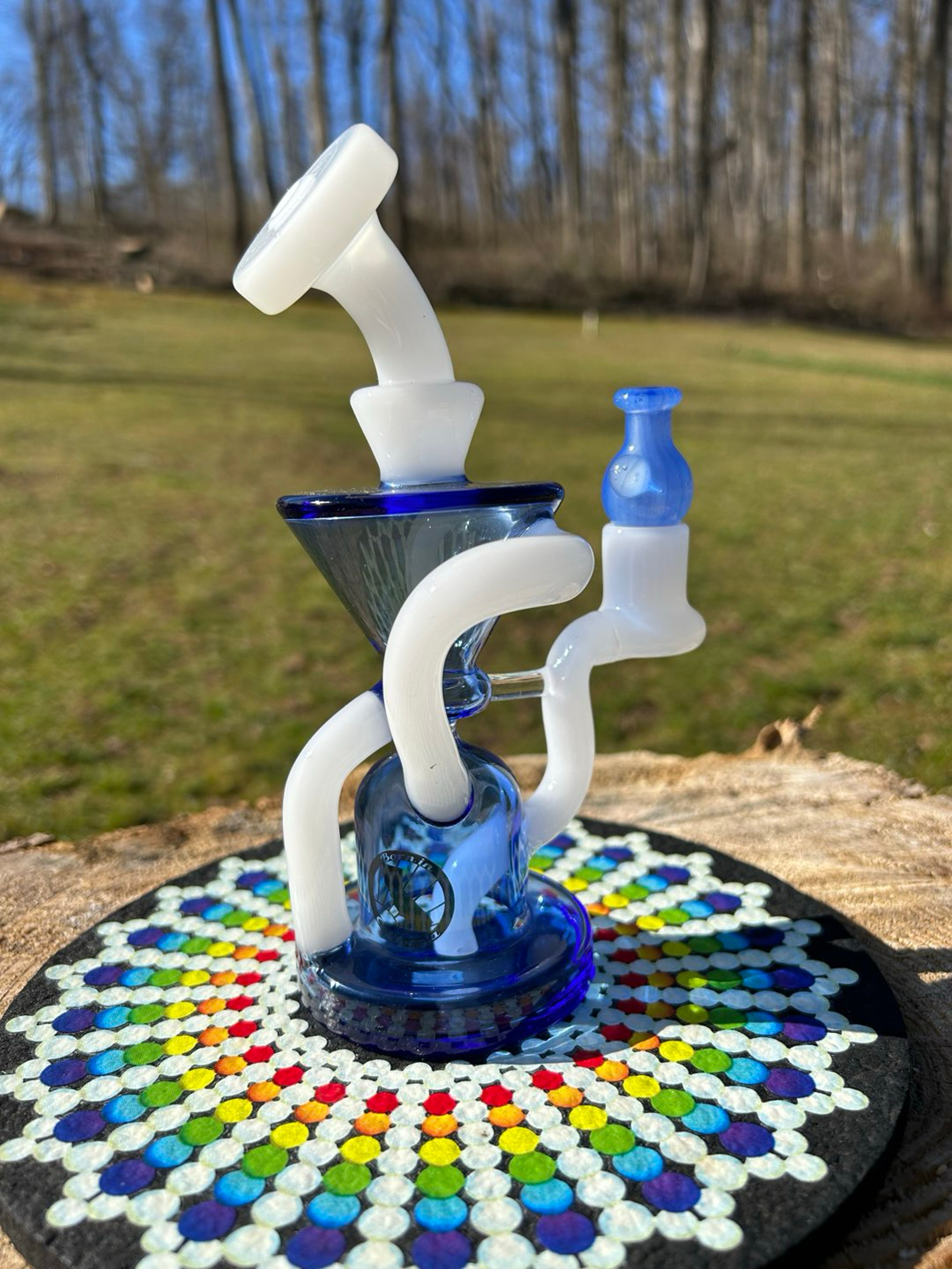Preview pic of MAV glass recycler rig & bubble cap