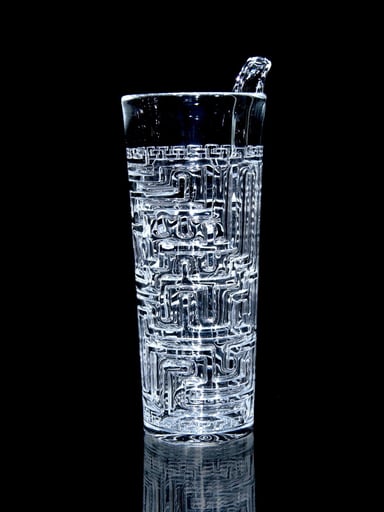 Preview pic of Avant Garde - "Maze" Double-Wall Channeled Straw Drinking Cup - #6