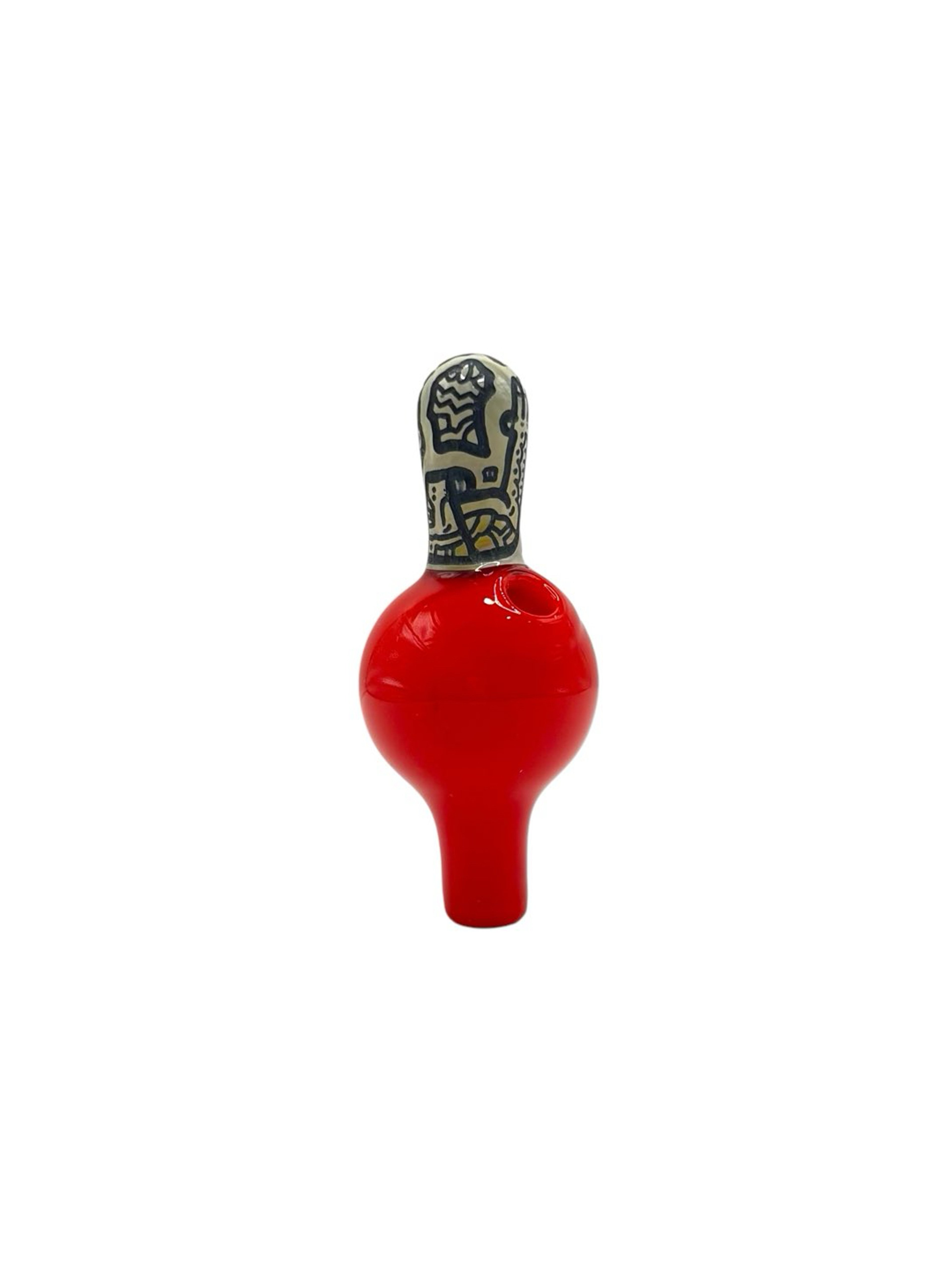 Preview pic of Ben Focus Engraved Red Bubble Cap - Face/Arm