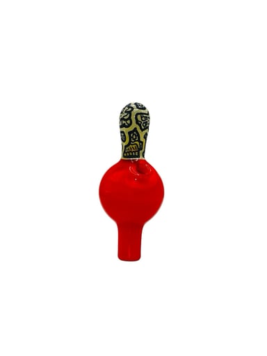 Preview pic of Ben Focus Engraved Red Bubble Cap - Face/Hand/Llama