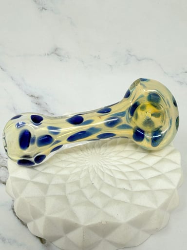 Preview pic of 4.5” Handmade Color Changing Midnight Blue Float Smoking Glass Pipe