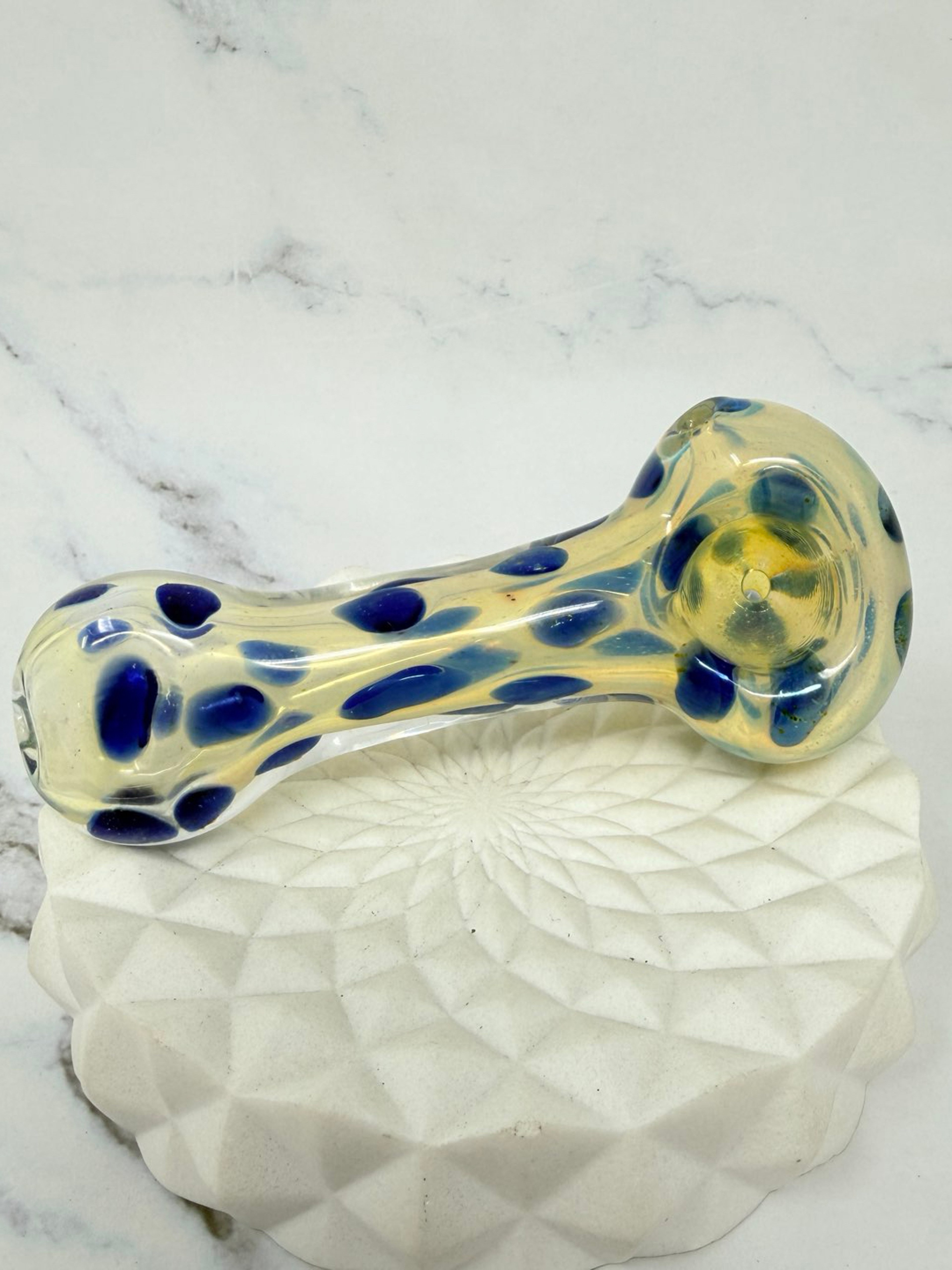 Preview pic of 4.5” Handmade Color Changing Midnight Blue Float Smoking Glass Pipe