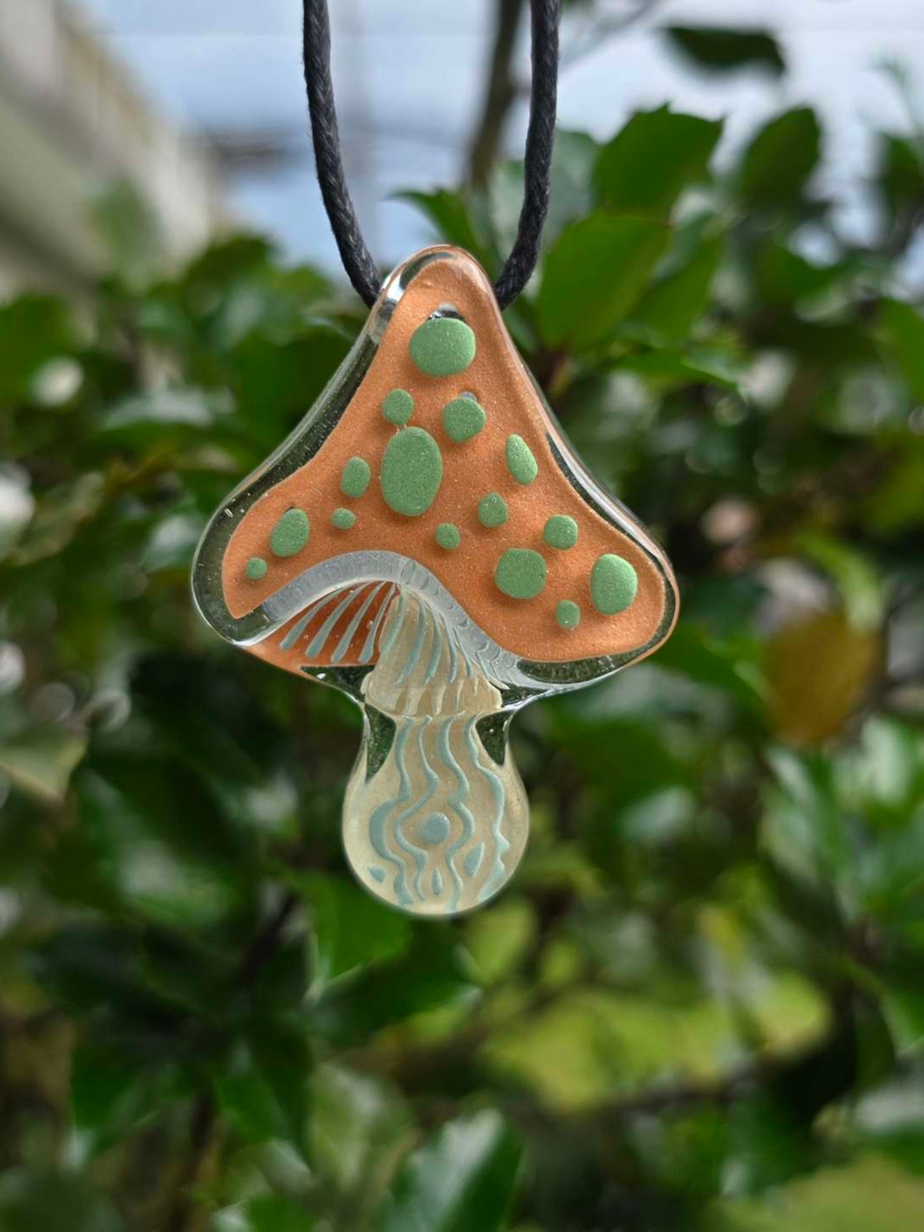 Preview pic of Trippy Fun guy Mushroom Layered Glow Pendant