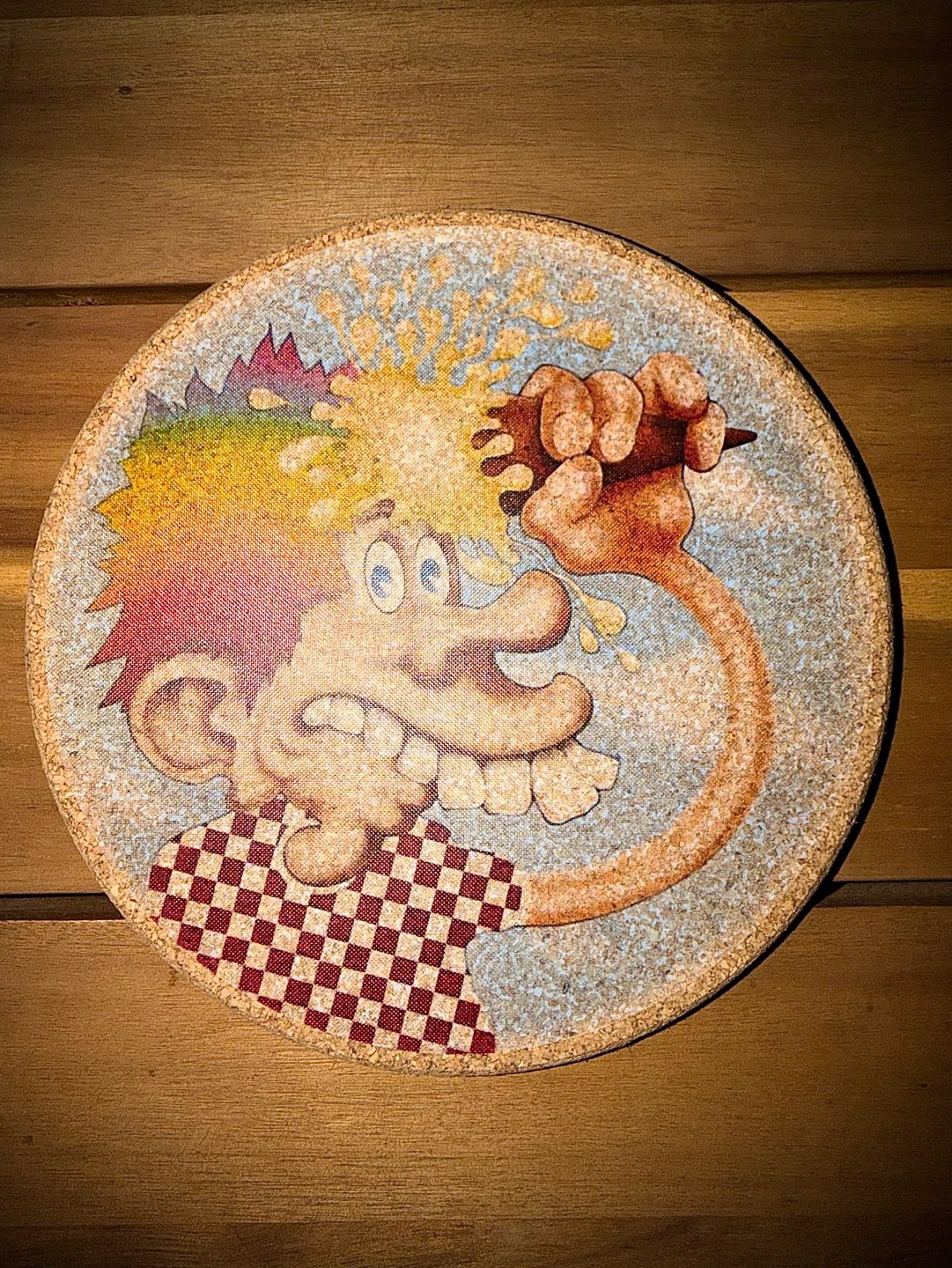 Preview pic of Mattitude Mats Trippy Guy Ice Cream Cork Mat