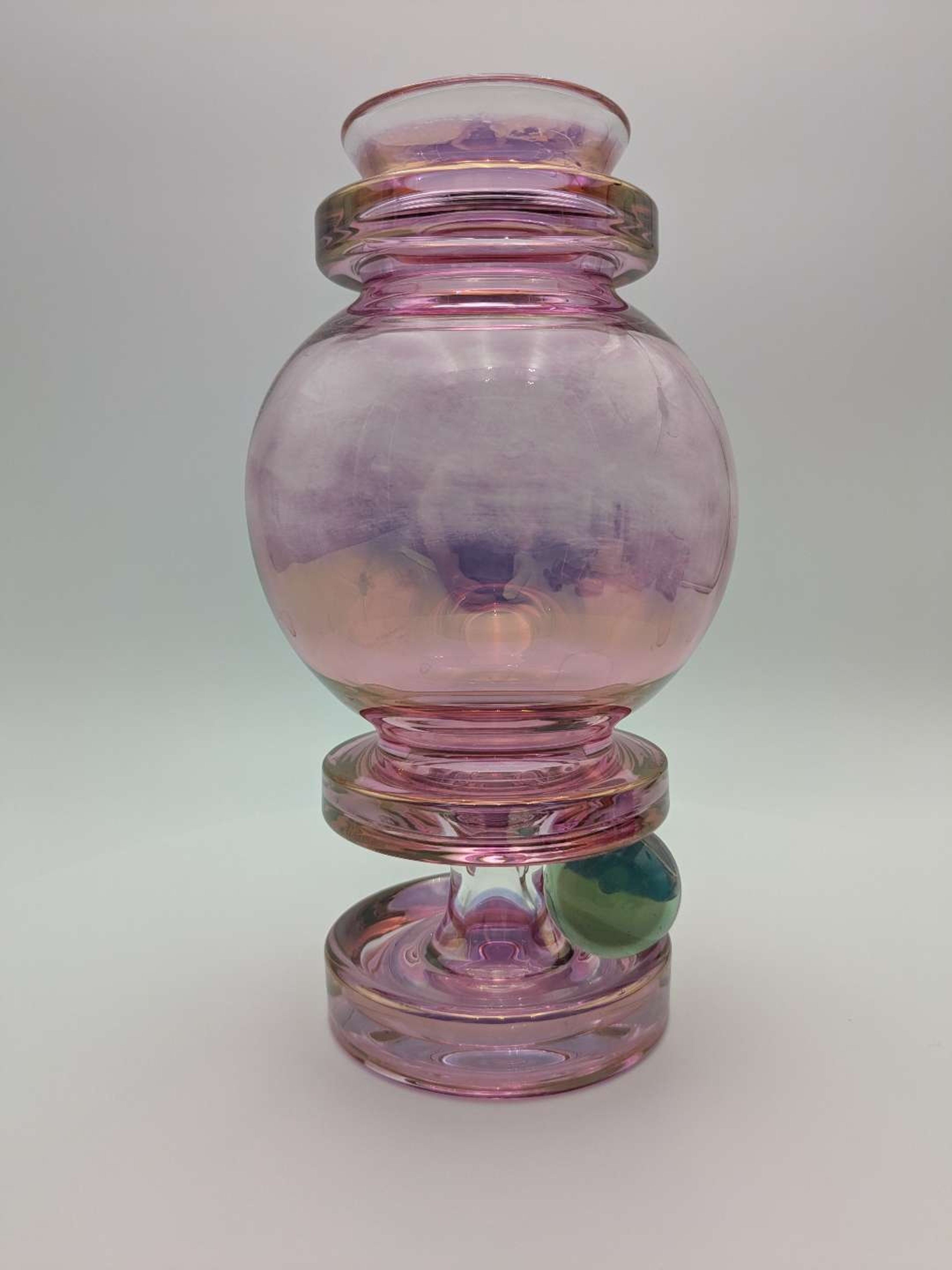 Preview pic of Fancy High Sierra Gold Fumed Glass with Marble Trap (used and fading)