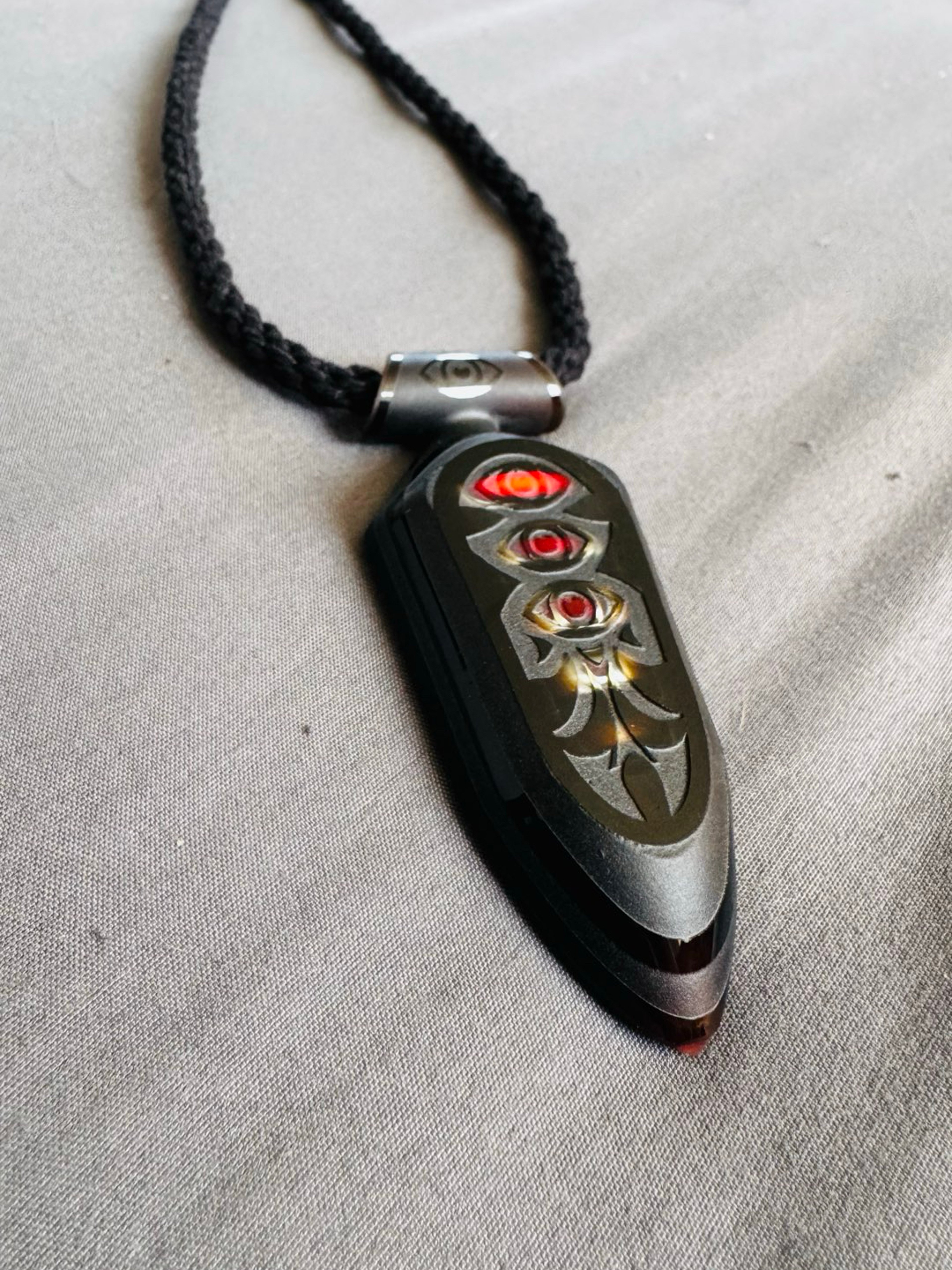 Preview pic of SUPER RARE 1/1 JDZ TABLET PENDANT #6 MULTI TECH WINDOW LAYERED FACETED AND SANDBLASTED +