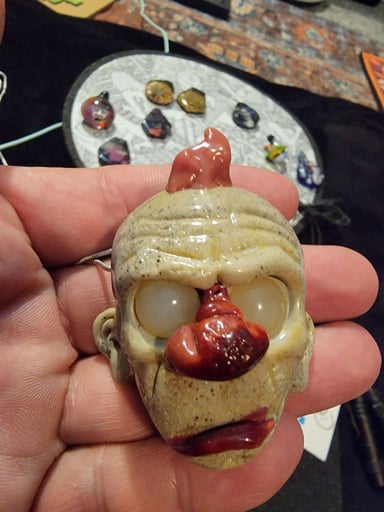 Preview pic of Grime Glass Clown Pendant