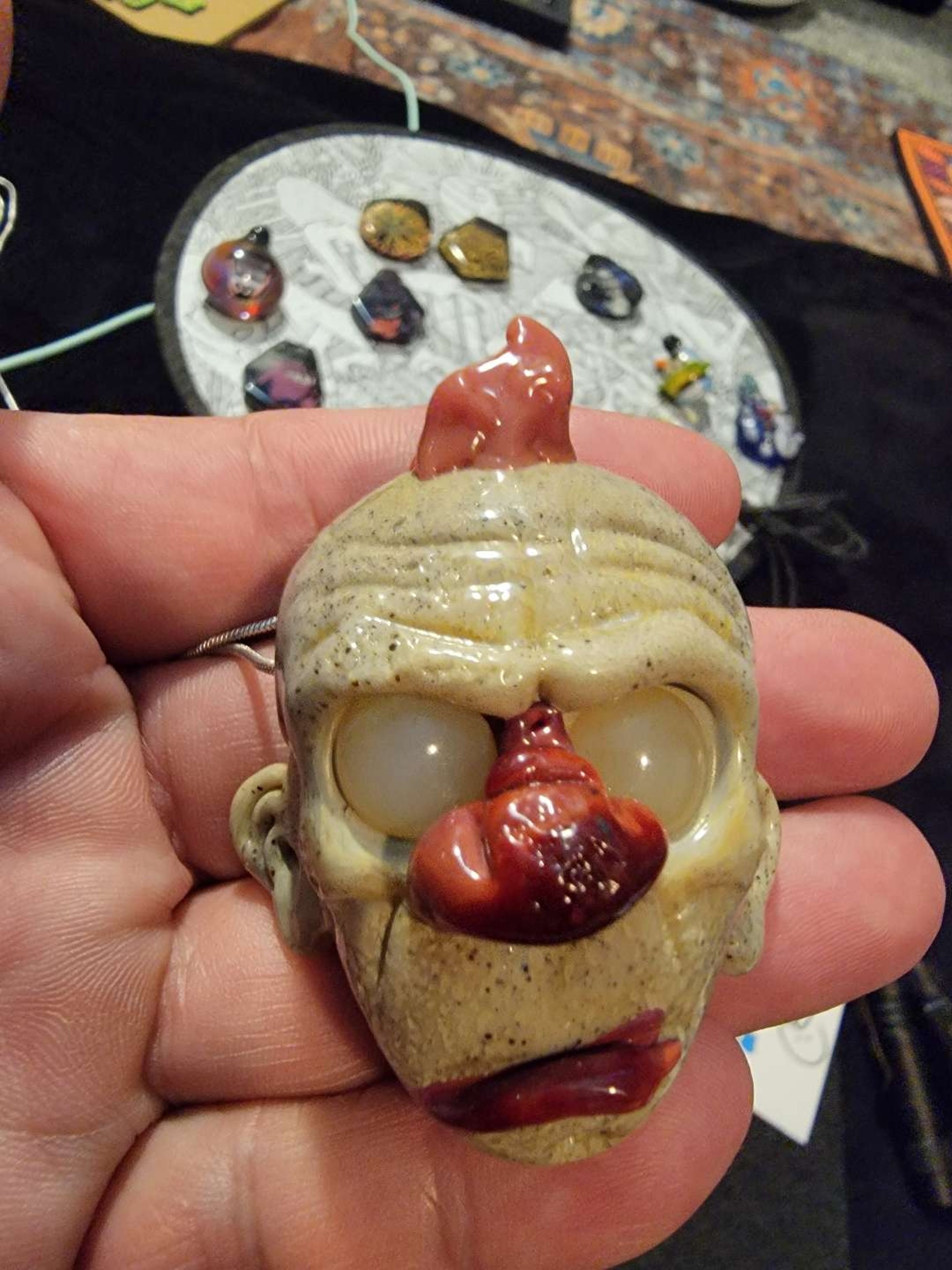 Preview pic of Grime Glass Clown Pendant