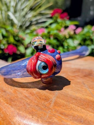 Preview pic of Custom Glass Gandalf Monster Sherlock Pipe by Horrified Glass