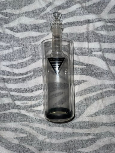 Preview pic of Gravitron Gravity Water Pipe Glass Set - Cylinder, Base Bottle & Bowl