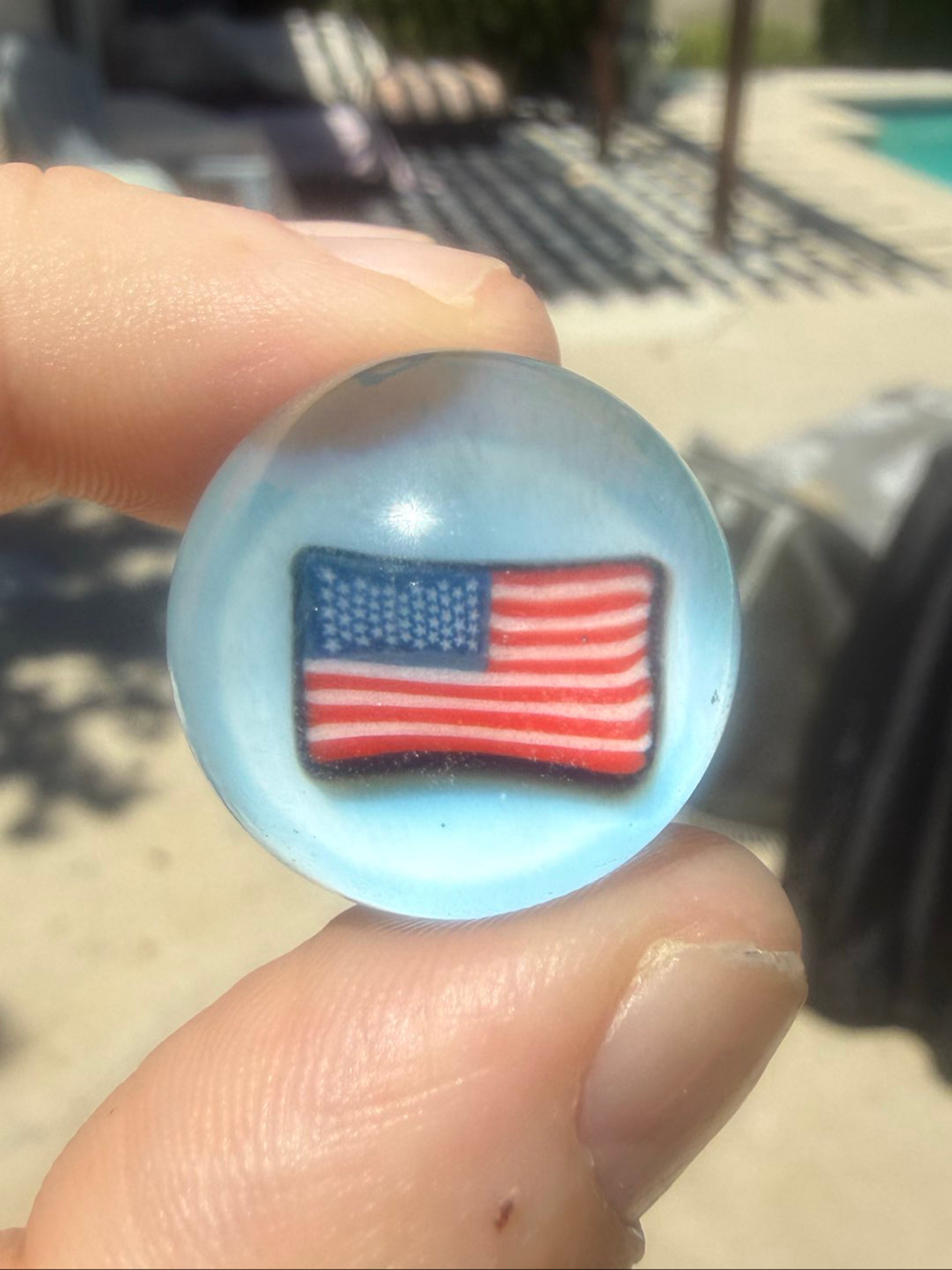 Preview pic of Keys Glass American Flag Marble