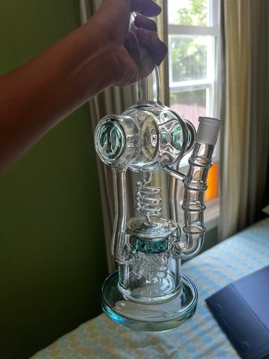 Preview pic of Handblown Crave Glass Recycler Bong