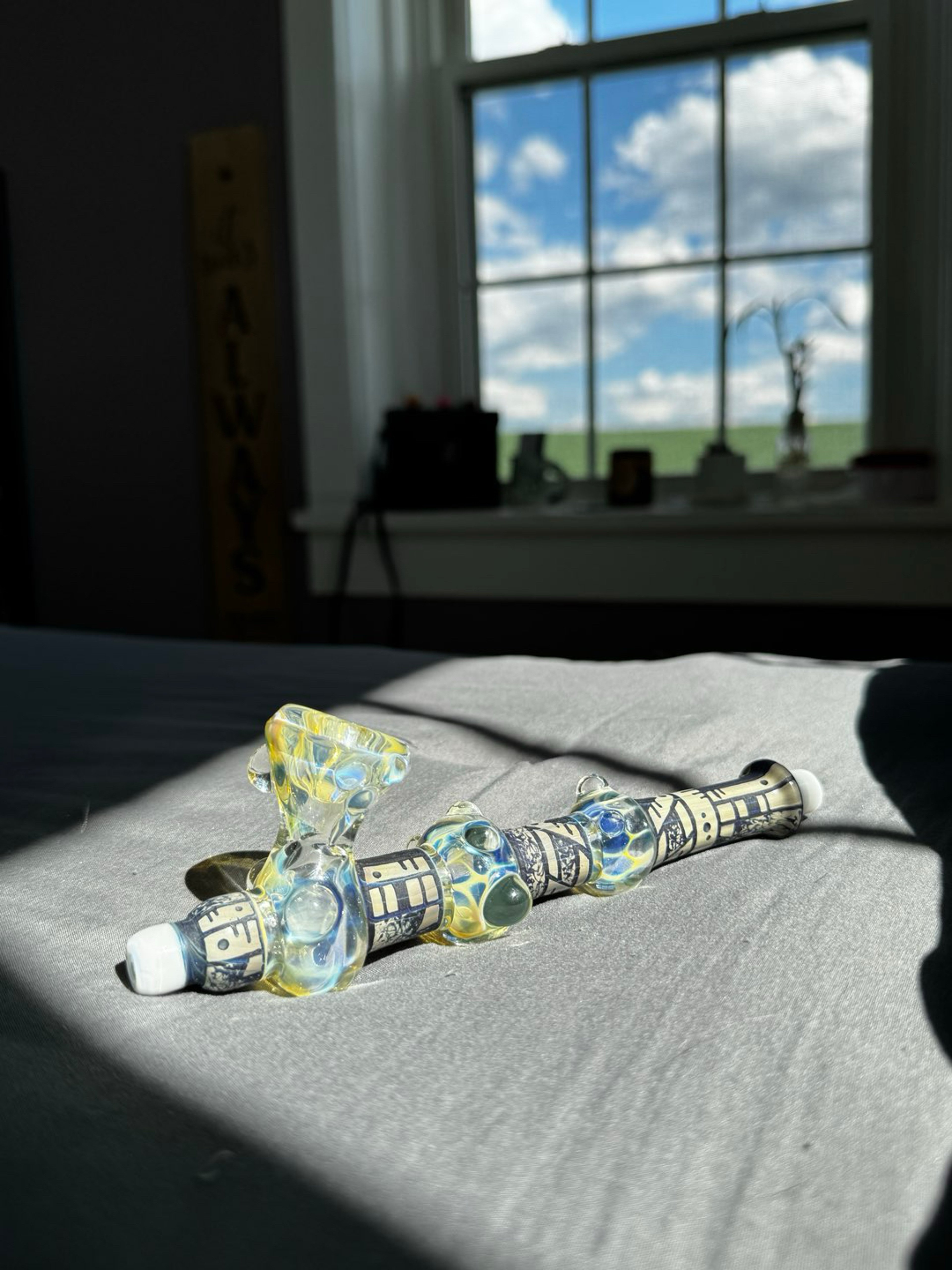 Preview pic of 🔥7.5” HAND CARVED/FUMED SECTION PEACE PIPE CORI CLARK 🔥